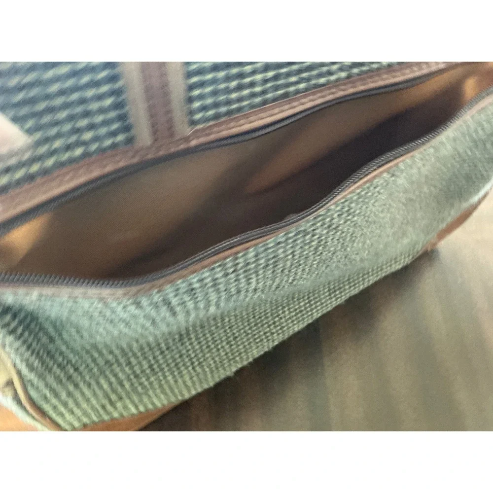 Vintage Travel Bag Tweed Carry On Luggage Brown Tan Weekend Duffel Bag
